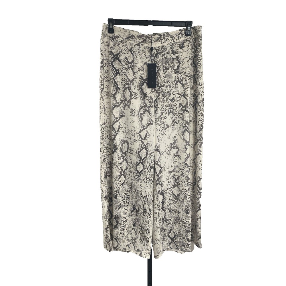 gianni bini womens pants wide leg cream gray designer XL BRAND NEW $109 A6